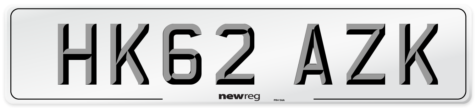 HK62 AZK Number Plate from New Reg